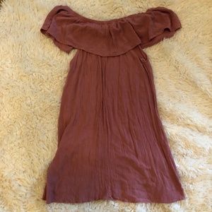 Pink Off Shoulder Dress